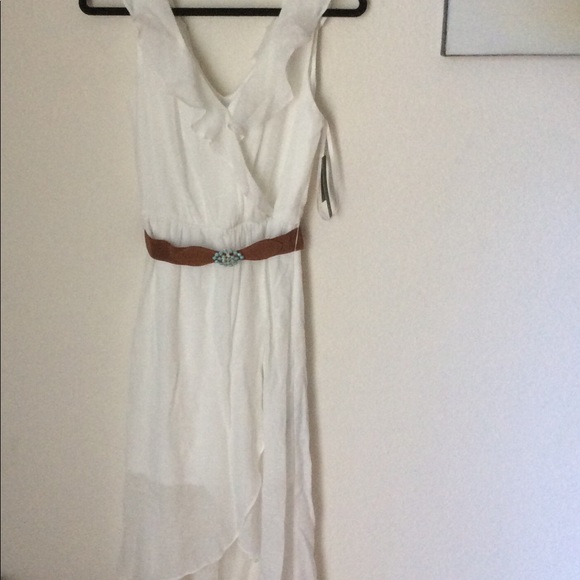 Off white sleeveless high low dress - Picture 1 of 5